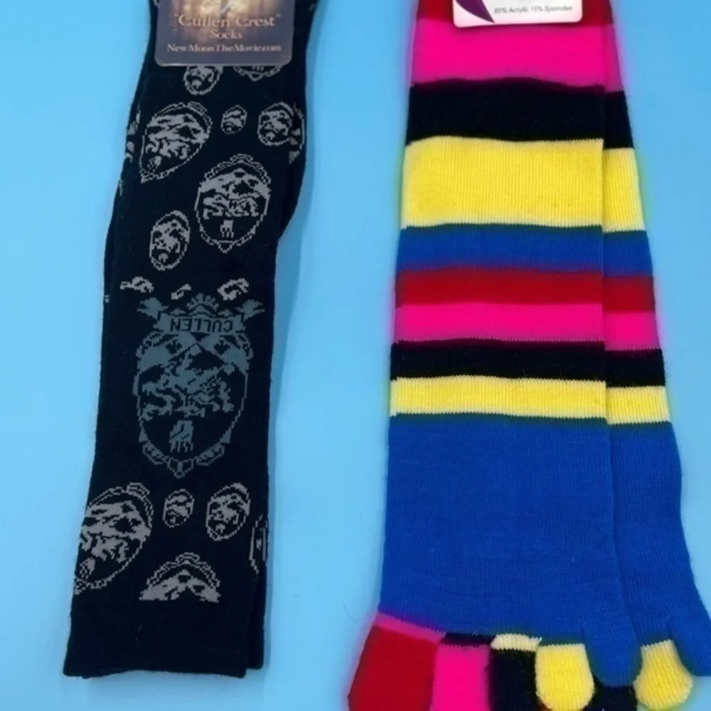 NWT - Twilight & Rainbow Colorful Toe SOCK’s Bundle